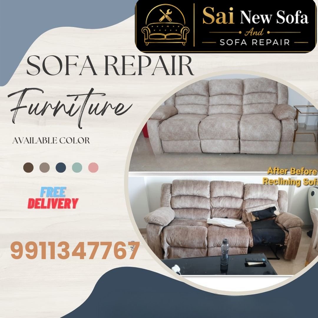 This image is describing sofa repair center in sector 15 Gurgaon